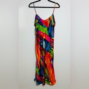 Natori Vibrant Multicolor Chemise/Slip size Medium